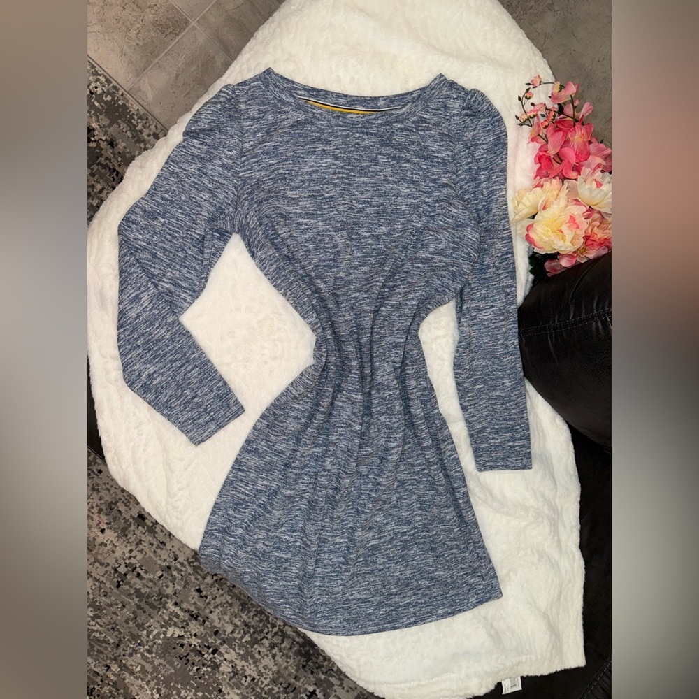 2 x 20$ Talbots Heathered Blue Long Sleeve Dress Size Medium
